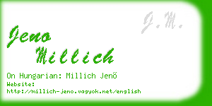 jeno millich business card